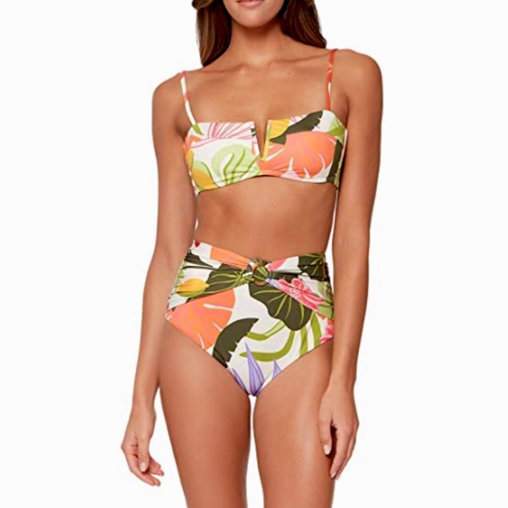 NWT Sanctuary FreshSqueezed Wire Bandeau Top (M)& Wrap Ring High Rise Bottom (L)